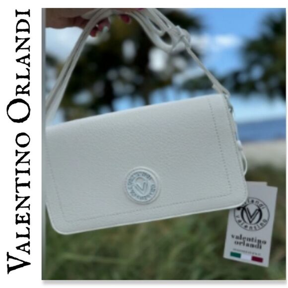 Valentino Orlandi Off White Crossbody Leather Bag - Picture 1 of 15